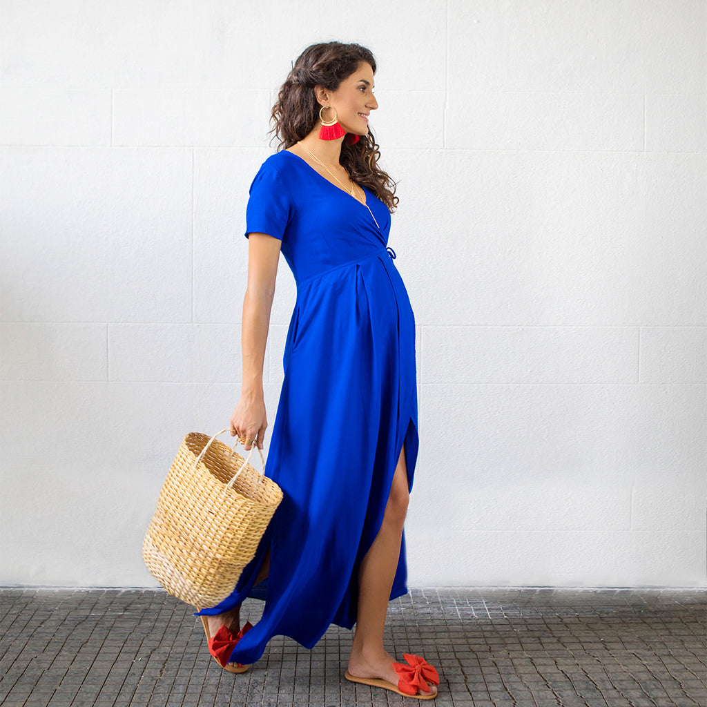 Maternity-Dresses-Selene-Moon-Dress-Azure-Blue