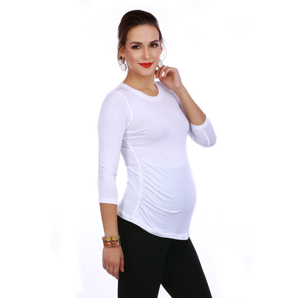Maternity-Dresses-The-Everyday-Top-White