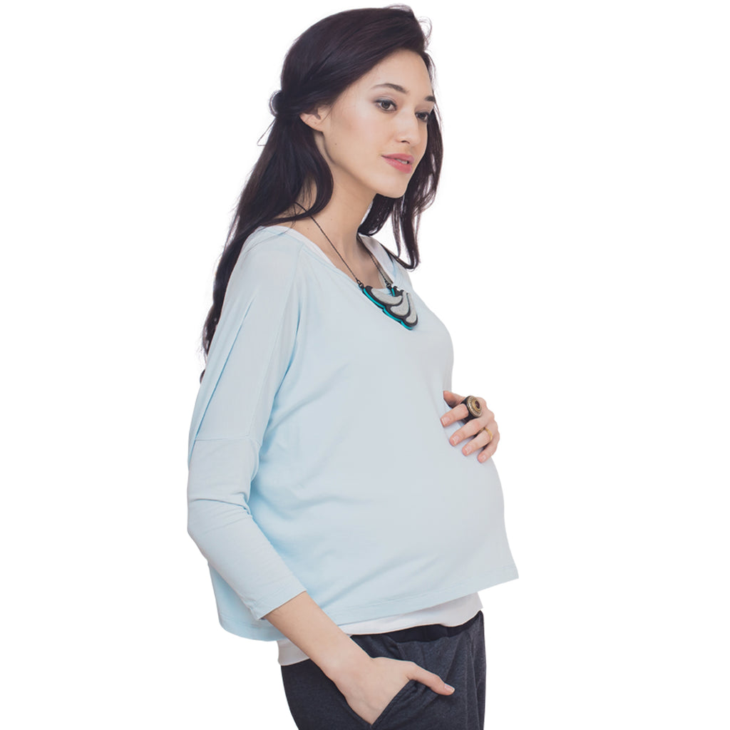 Maternity-Dresses-The-Holly-Top-Sky-Blue